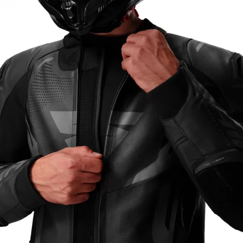 SHIMA MISSION ST MEN G2 motoros bőrkabát | Black
