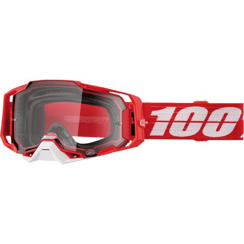 100% cross szemüveg Armega  GOGGLE  Red/White / Clear
