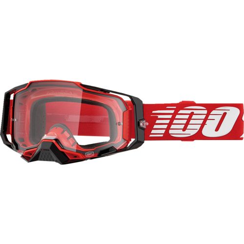 100% cross szemüveg Armega  GOGGLE  Black/Red / Clear 