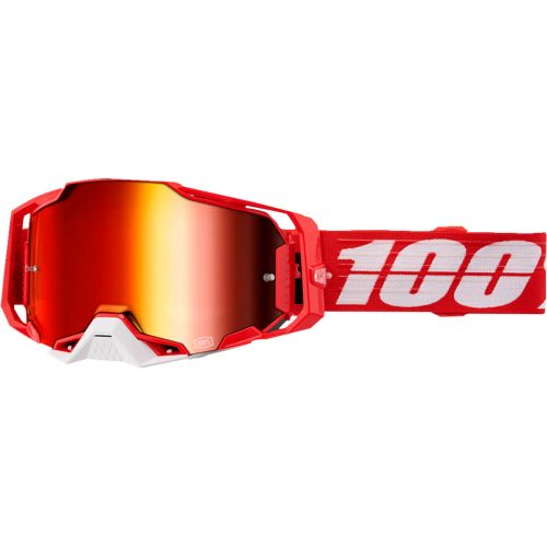 100% cross szemüveg Armega  GOGGLE  Red/White / Mirrored Red