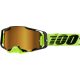 100% cross szemüveg Armega  GOGGLE  Neon Yellow/ Black / mirrored Gold 