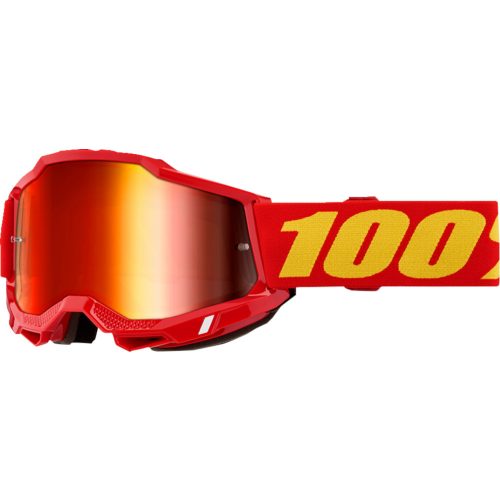 100% cross szemüveg ACCURI 2  GOGGLE  Red / Mirrored Red