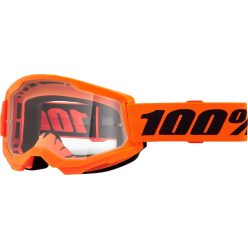 100% cross szemüveg Strata 2  GOGGLE Orange/Clear