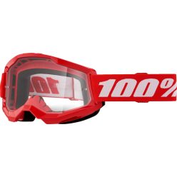100% cross szemüveg Strata 2  GOGGLE red/Clear