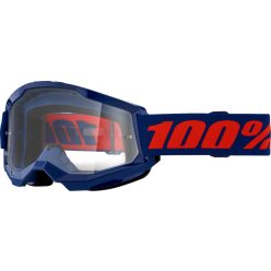 100% cross szemüveg Strata 2  GOGGLE Blue/Clear