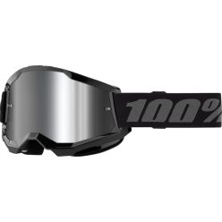   100% cross szemüveg Strata 2  GOGGLE Black / Mirrored silver