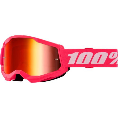 100% cross szemüveg Strata 2  GOGGLE  Pink / Mirrored Red