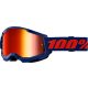 100% cross szemüveg Strata 2  GOGGLE Navy / Mirrored Red