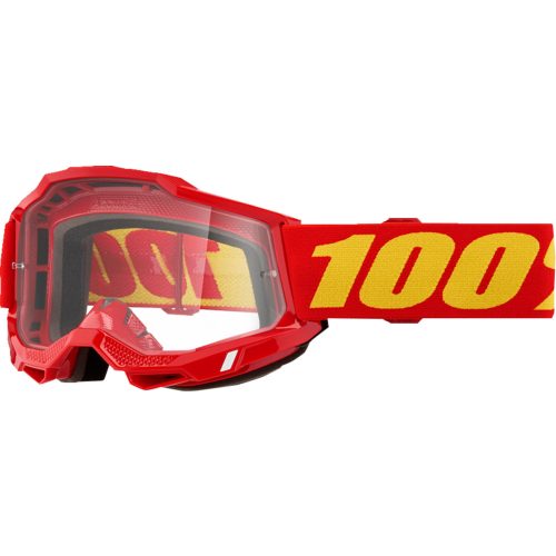 100% cross szemüveg Accuri 2 OTG  GOGGLE  Red/ Clear