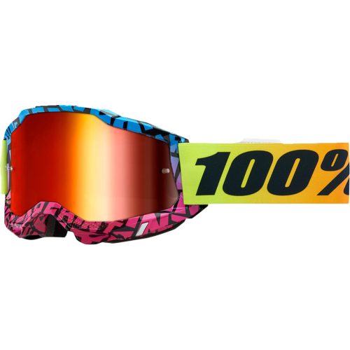 100% cross szemüveg Accuri 2 OTG  GOGGLE  Black/ Blue/Pink / Mirrored Red