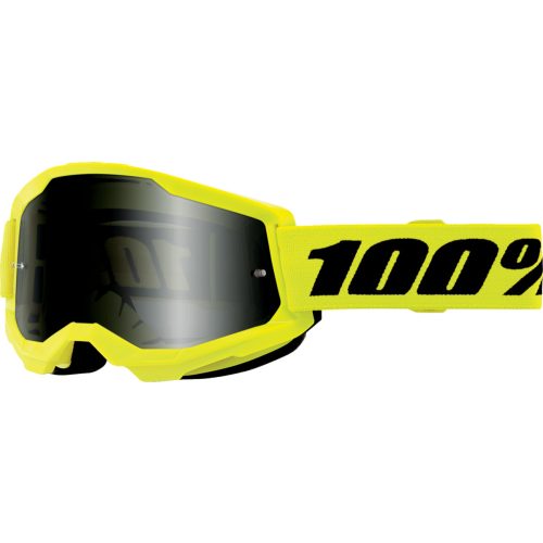 100% cross szemüveg Strata 2 Sand GOGGLE  Neon Yellow / Smoke