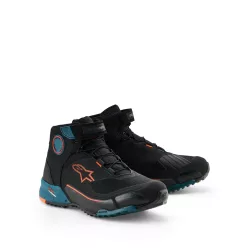   ALPINESTARS CR-X Drystar MOTOROS CIPŐ |  Black/Petrol/Orange Fluo