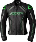 RST S1 CE férfi motoros bőrkabát | Black/Grey/Neon green