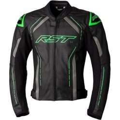 RST S1 CE férfi motoros bőrkabát | Black/Grey/Neon green