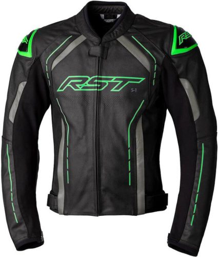 RST S1 CE férfi motoros bőrkabát | Black/Grey/Neon green