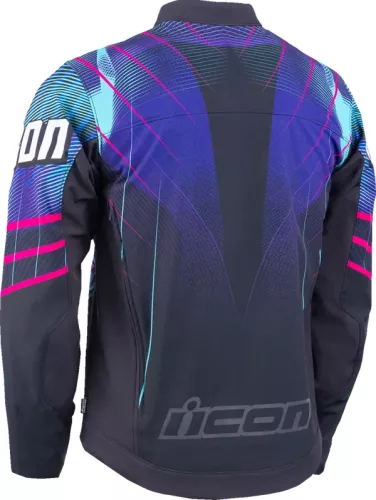 Icon Synthwave Merc3 Lazer Cobra™ férfi motoros kabát | Black