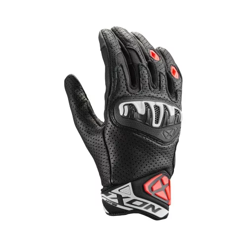IXON MIRAGE LEATHER Férfi motoros kesztyű | BLACK/WHITE/RED