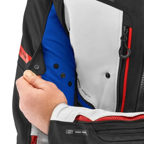 Shima DUNE Férfi textil kabát | Fekete/Kék/Piros