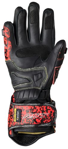RST Tractech Evo 4 férfi motoros kesztyű - Neon Red/Black