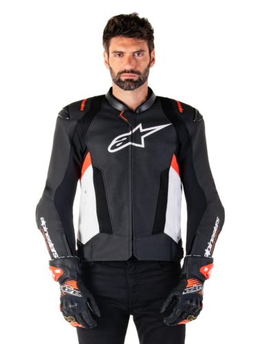 ALPINESTARS Missile v3 Airflow motoros bőrkabát | Black/white/red