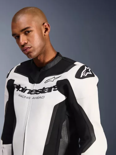 ALPINESTARS GP FORCE V2 Férfi motoros bőrkabát | White/Black
