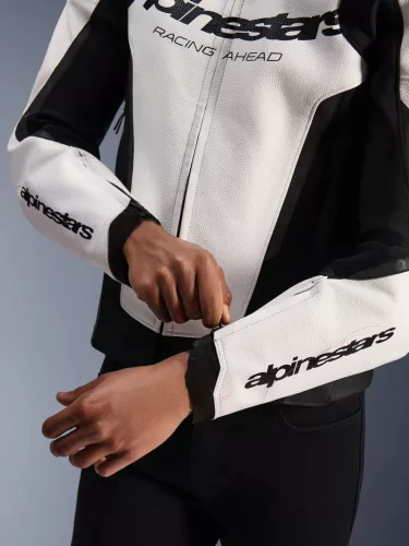 ALPINESTARS GP FORCE V2 Férfi motoros bőrkabát | White/Black