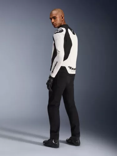 ALPINESTARS GP FORCE V2 Férfi motoros bőrkabát | White/Black
