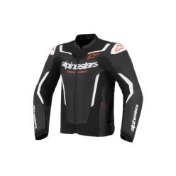   ALPINESTARS GP FORCE V2 AIRFLOW Férfi motoros bőrkabát | Fekete/fehér