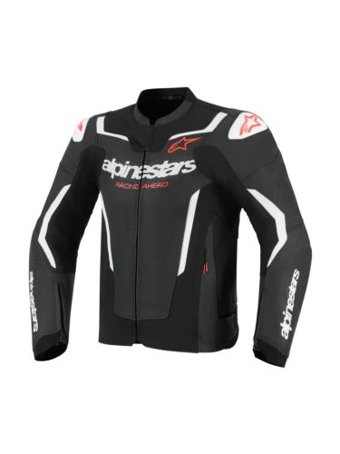 ALPINESTARS GP FORCE V2 AIRFLOW Férfi motoros bőrkabát | Fekete/fehér