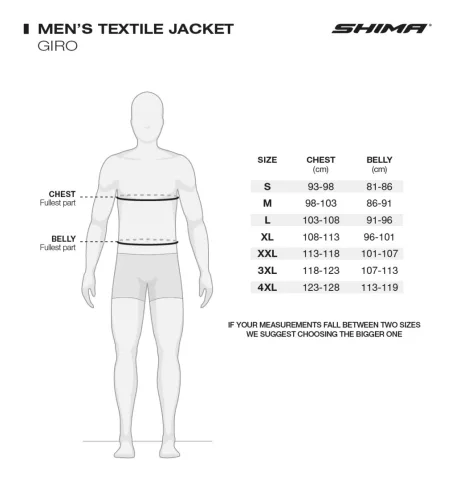 SHIMA GIRO Férfi motoros textil kabát | Fekete