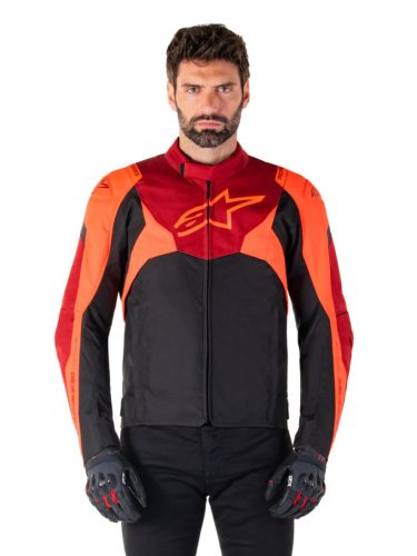ALPINESTARS T-JAWS V4 WP vízálló Férfi motoros kabát | Black/Red Fluo/Dark Red