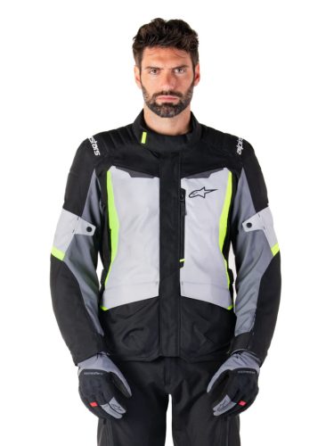 Alpinestars ST-1 vízálló motoros textil túrakabát | szürke/fekete/fluo