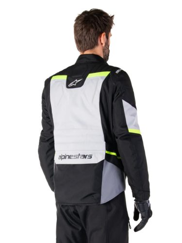 Alpinestars ST-1 vízálló motoros textil túrakabát | szürke/fekete/fluo