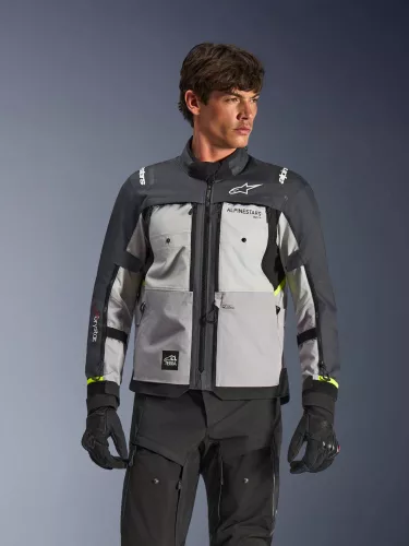 Alpinestars Cusco Drystar®  motoros textil kabát | Ice Gray/Mid Gray/Deep Gray