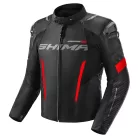 SHIMA SOLID 2.0 Férfi motoros textil kabát | Black/red