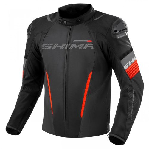 SHIMA SOLID 2.0 Férfi motoros textil kabát | Black/red