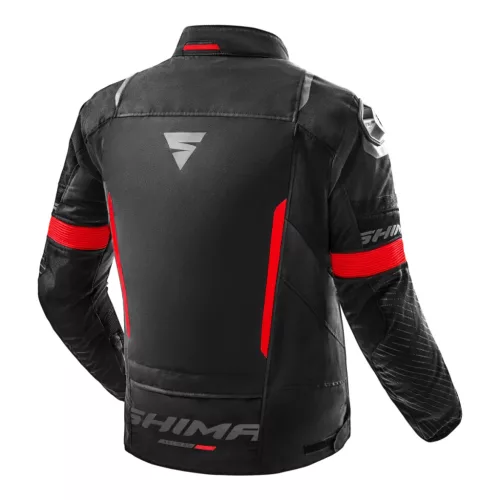 SHIMA SOLID 2.0 Férfi motoros textil kabát | Black/red