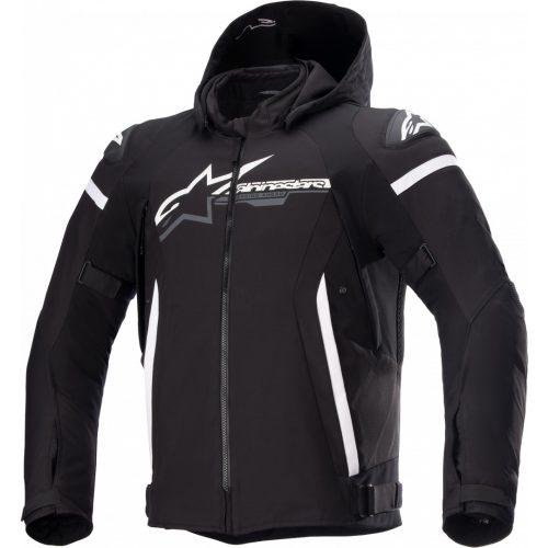 Alpinestars ZACA WP vízálló motoros kabát| Fekete/Fehér