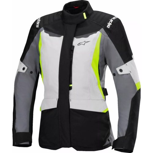 Alpinestars Stella ST-1 Vízálló női motoros textil kabát | Fekete/Szürke/Fluo