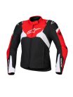 Alpinestars Honda női Stella T-Jaws V4 WP motoros kabát | Black/Bright Red/White