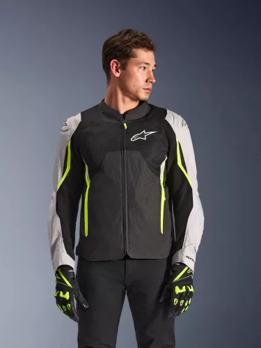 Alpinestars AST v3 Air motoros textil kabát| BLACK/SILVER/YELLOW FLUO