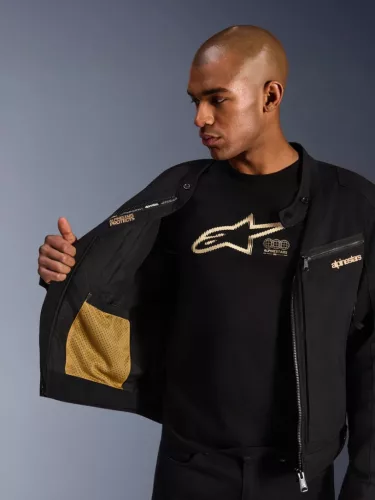 Alpinestars Bruiser motoros textil kabát | Fekete