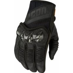 Icon motoros kesztyű Contra3™ - BLACK
