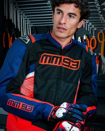 ALPINESTARS MARQUEZ MM93 T-SPS Air V2 textil motoros kabát | navy/fluo red/black