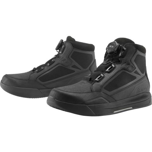 ICON PATROL 3 WP Vízálló férfi motoros cipő | Black