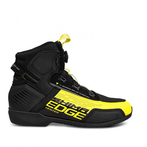 SHIMA EDGE VENTED Férfi motoros cipő | Black/Fluo Yellow