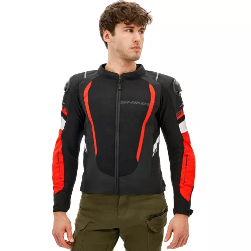 SHIMA MESHPRO 2.0 Férfi motoros textil kabát | Black/red