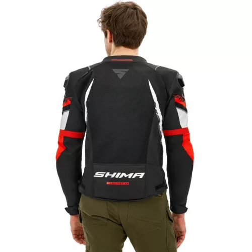SHIMA MESHPRO 2.0 Férfi motoros textil kabát | Black/red