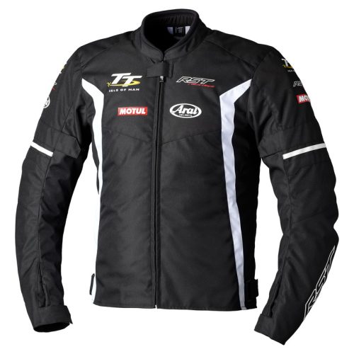 RST IOM Isle Of Man TT Team EVO Férfi textil motoros kabát - Fekete