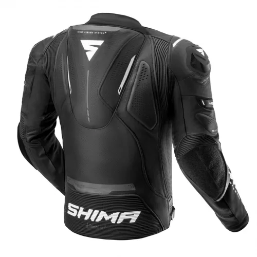 SHIMA MISSION ST MEN G2 motoros bőrkabát | Black/White